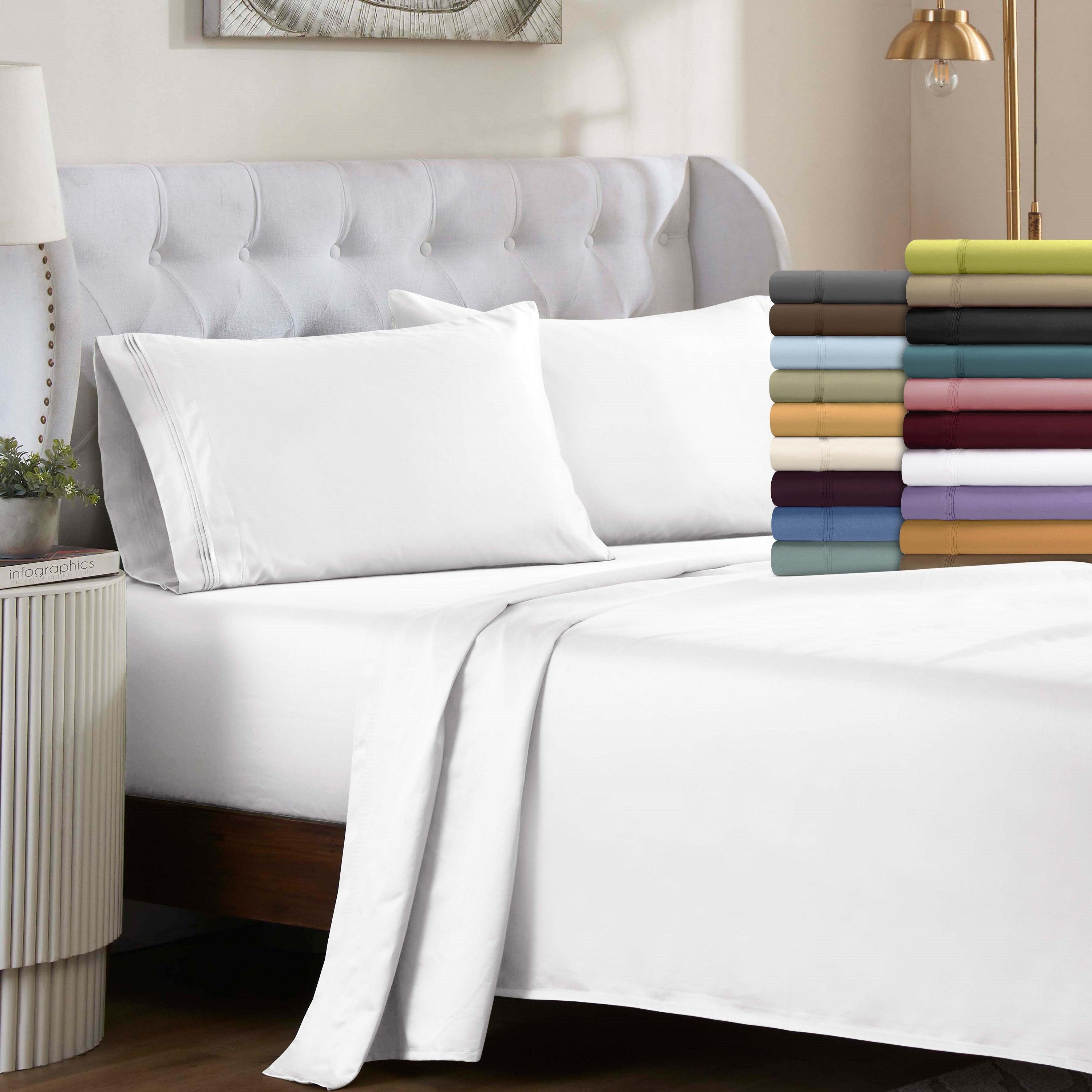 Superior Egyptian Cotton 650 Thread Count Eco-Friendly Solid Sheet Set