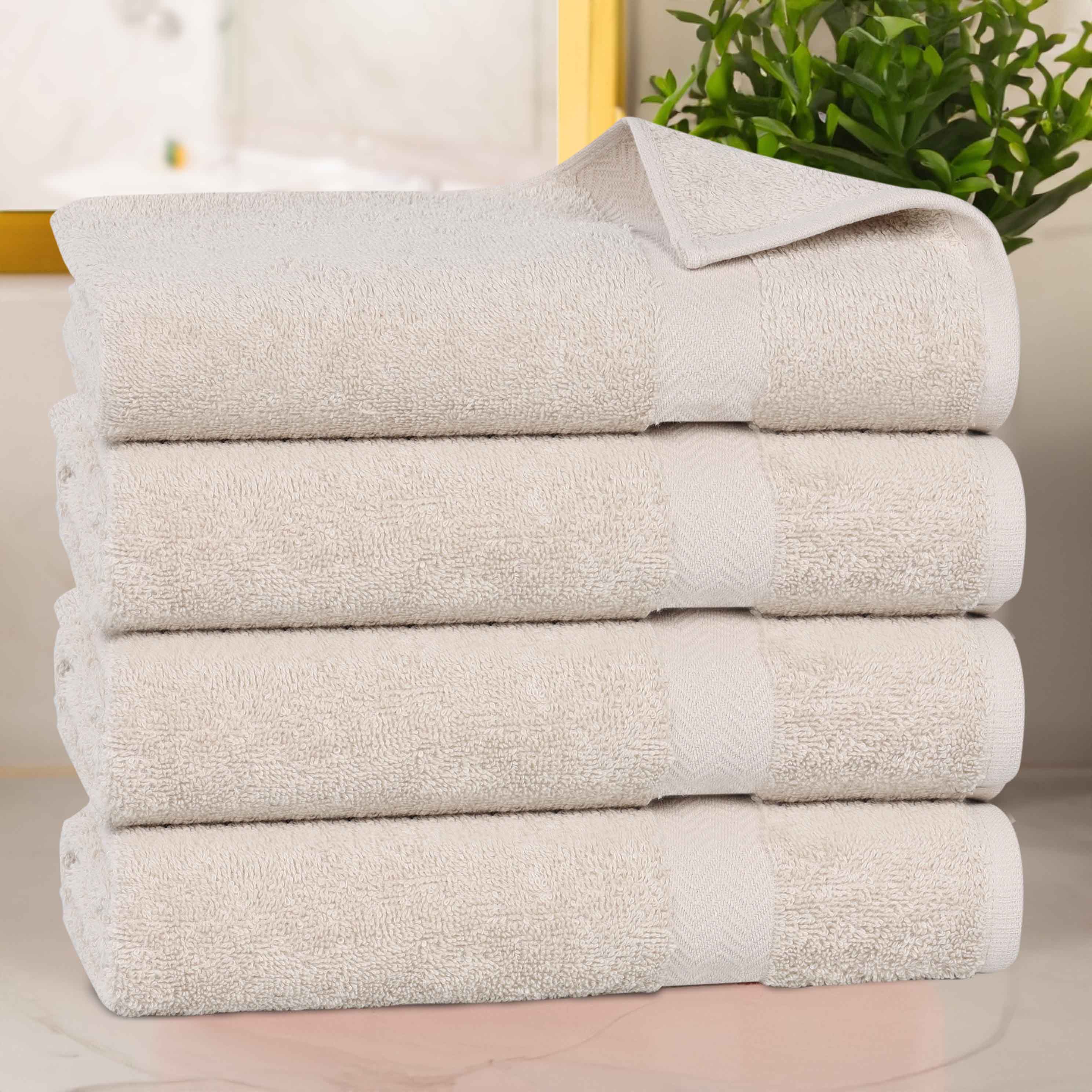 Cotton Highly Absorbent Eco-Friendly Quick Dry 4 Piece Bath Towel Set - Bath Towel by Superior