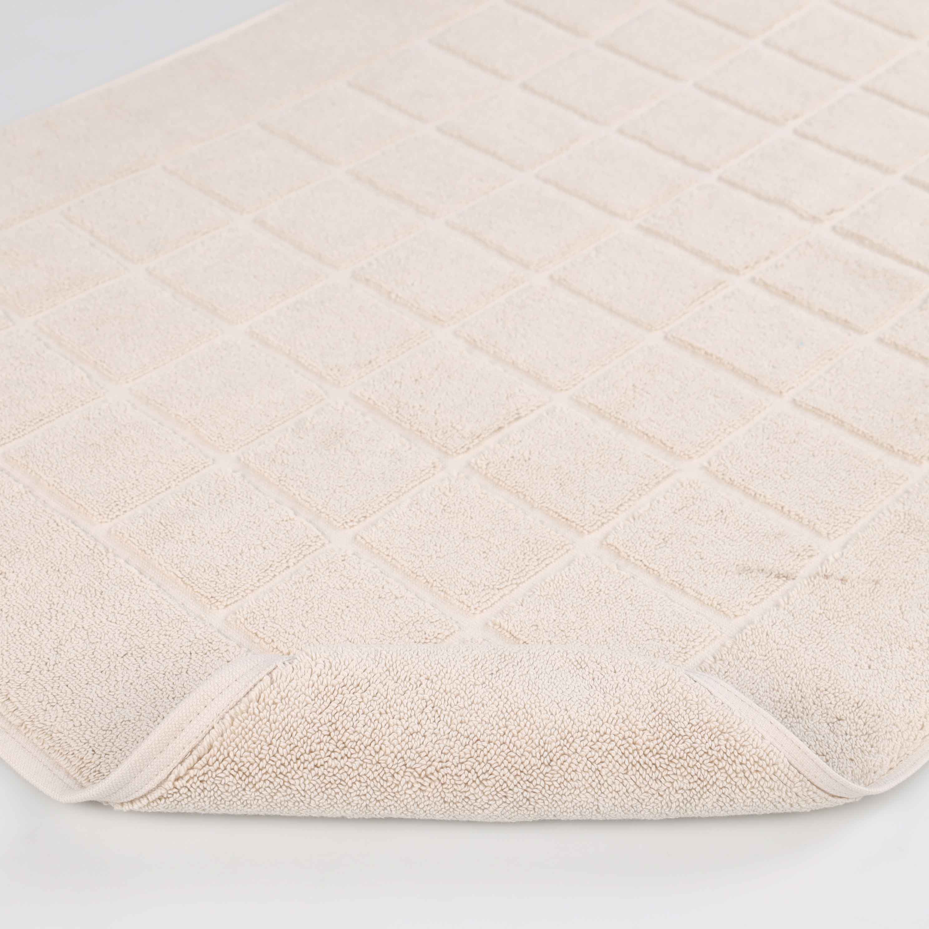 Nora Cotton Solid Absorbent Thick Checkered Washable Bath Mat Set of 2 - Bath Mats by Superior