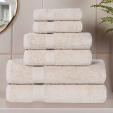 6 Piece Cotton Eco-Friendly Soft Absorbent Towel Set - Towel Set by Superior