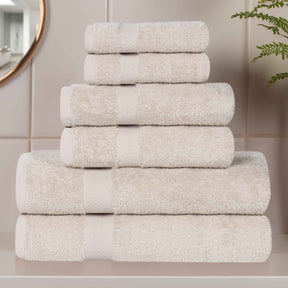 6 Piece Cotton Eco-Friendly Soft Absorbent Towel Set