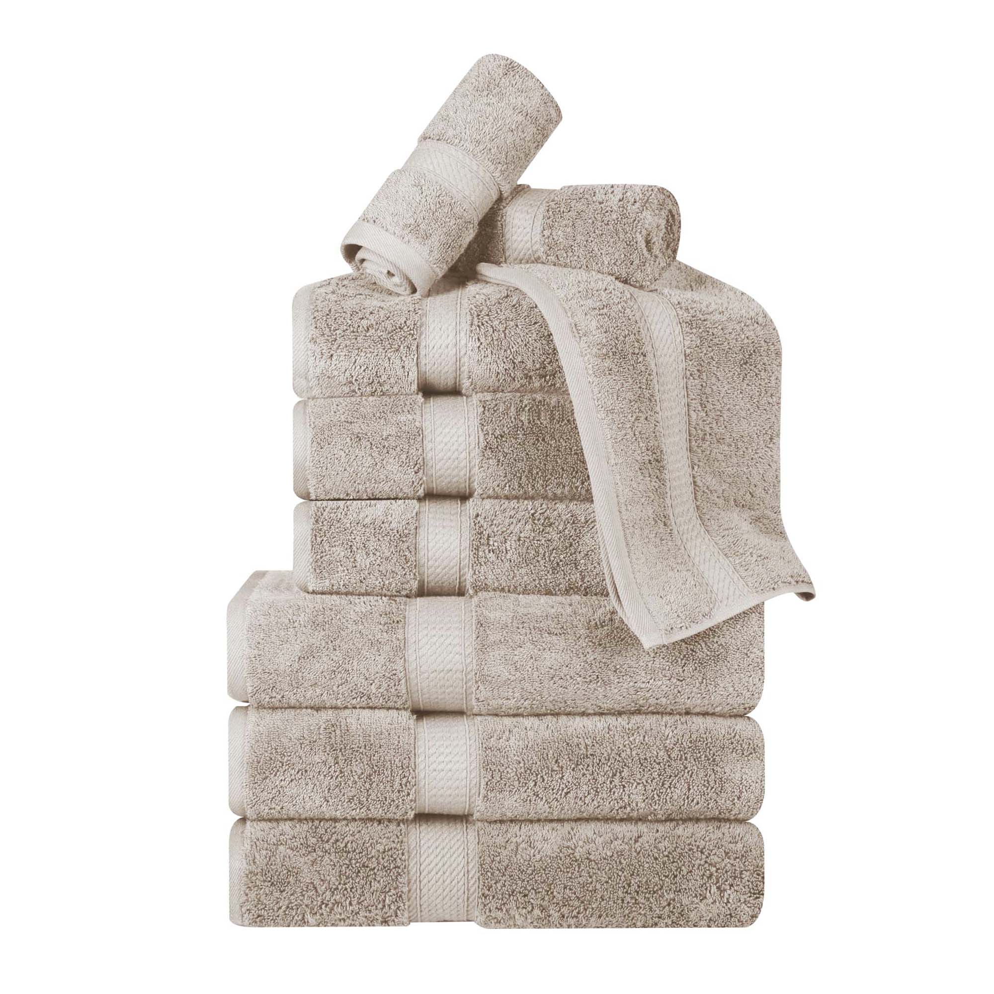 Madison Egyptian Cotton Pile Plush Heavyweight 9 Piece Towel Set - Towel Set by Superior