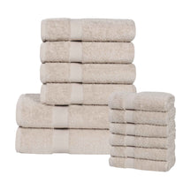 Eco-Friendly Cotton Absorbent Assorted 12 Piece Towel Set