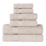 6 Piece Cotton Eco-Friendly Soft Absorbent Towel Set - Towel Set by Superior