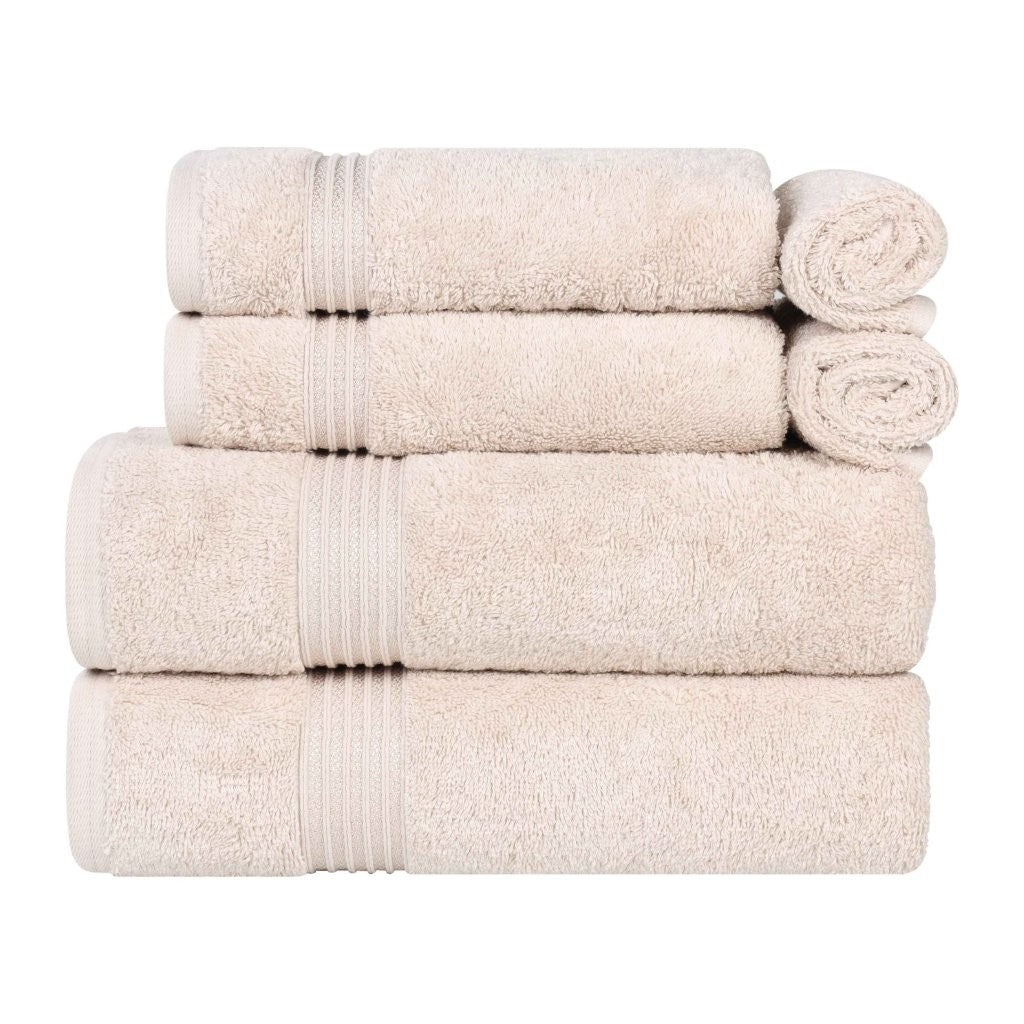 Heritage Egyptian Cotton Plush Absorbent Luxury 6 Piece Towel Set