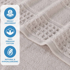 Napa Zero Twist Cotton Solid Waffle Honeycomb 8 Piece Towel Set