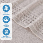 Napa Zero Twist Cotton Solid Waffle Honeycomb Hand Towel Set of 6 - Towel Set by Superior