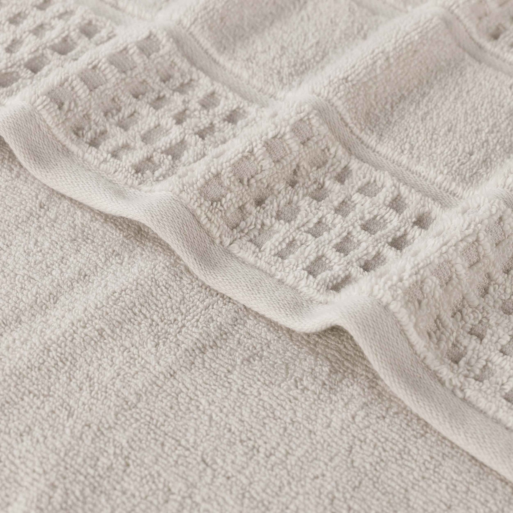 Napa Zero Twist Cotton Solid Waffle Honeycomb Bath Towel Set of 3