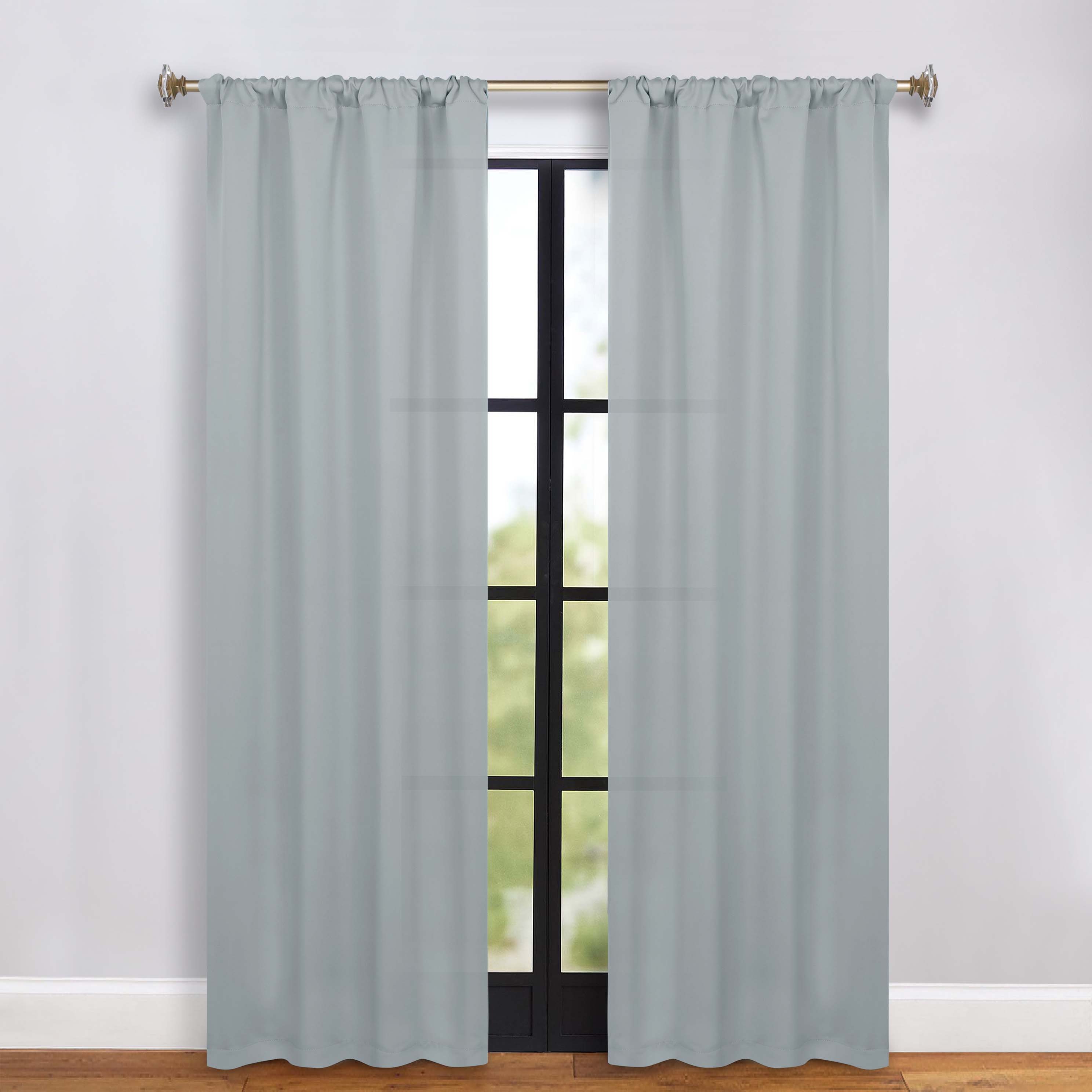 Solid Room Darkening Rod Pocket Blackout Curtain Panels, Set of 2 - Blackout Curtains by Superior