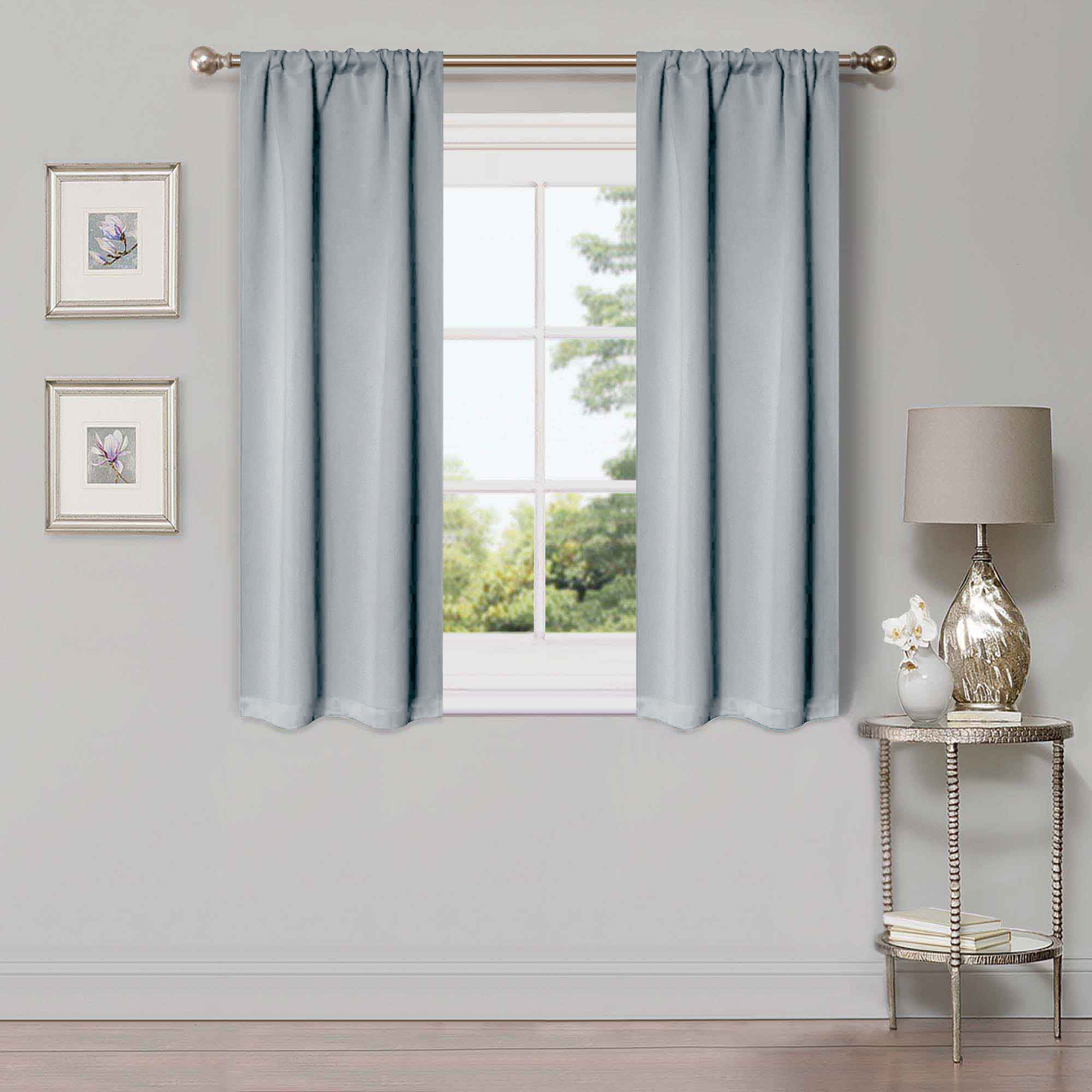 Solid Room Darkening Rod Pocket Blackout Curtain Panels, Set of 2 - Blackout Curtains by Superior