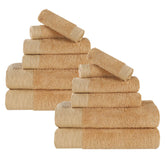 Rayon from Bamboo Eco-Friendly Fluffy Soft Solid 12 Piece Towel Set - Towel Set by Superior - Superior 