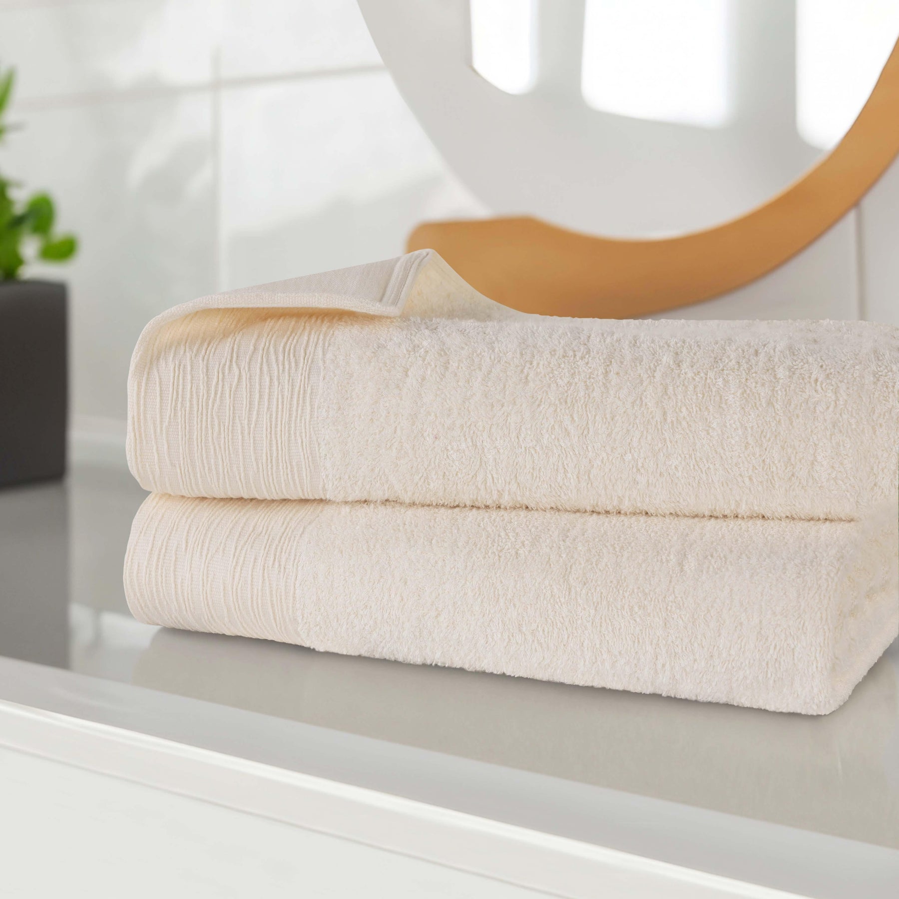 Rayon from Bamboo Eco-Friendly Fluffy Soft Solid Bath Sheet Set of 2 - Bath Sheet by Superior - Superior 