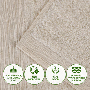 Rayon from Bamboo Eco-Friendly Fluffy Soft Solid Bath Towel Set of 3 - Bath Towel by Superior - Superior 