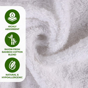 Rayon from Bamboo Eco-Friendly Fluffy Soft Solid Bath Towel Set of 3 - Bath Towel by Superior - Superior 