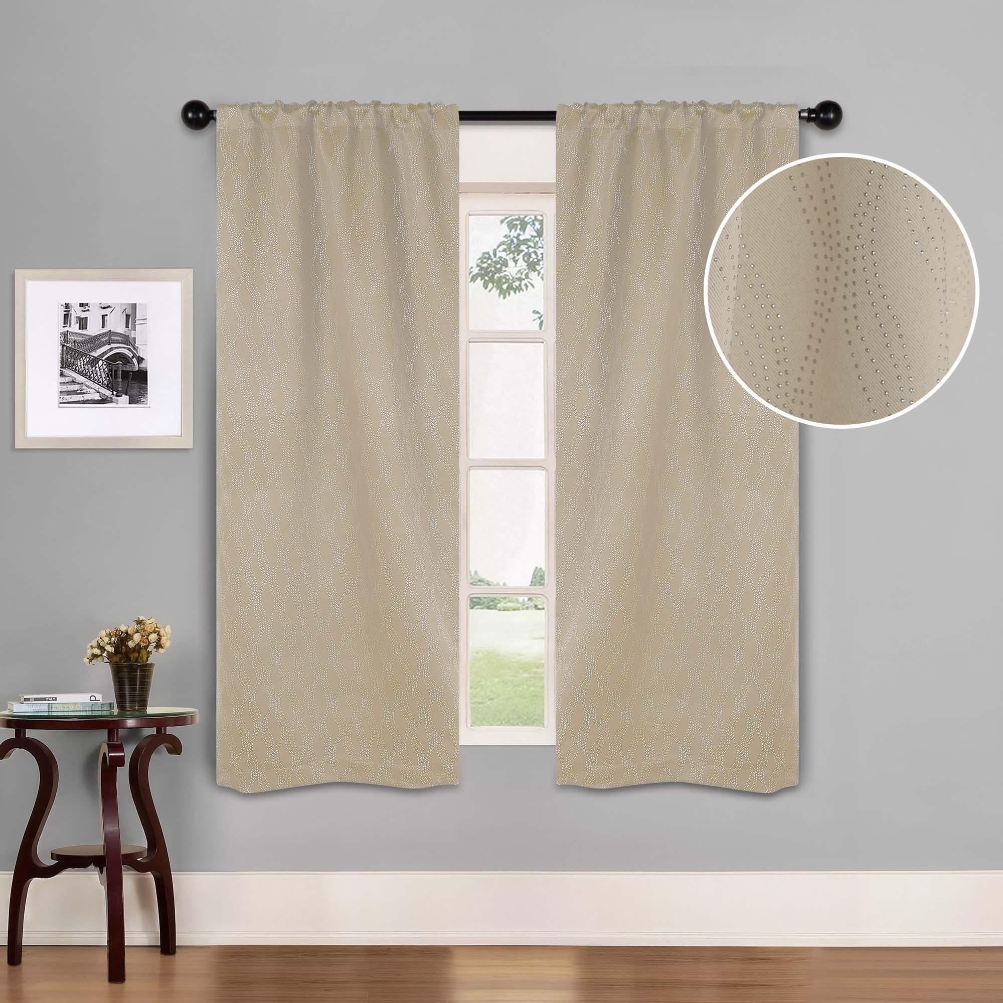 Zuri Textured Waves Room Darkening Blackout Curtains, Set of 2 - Blackout Curtains by Superior