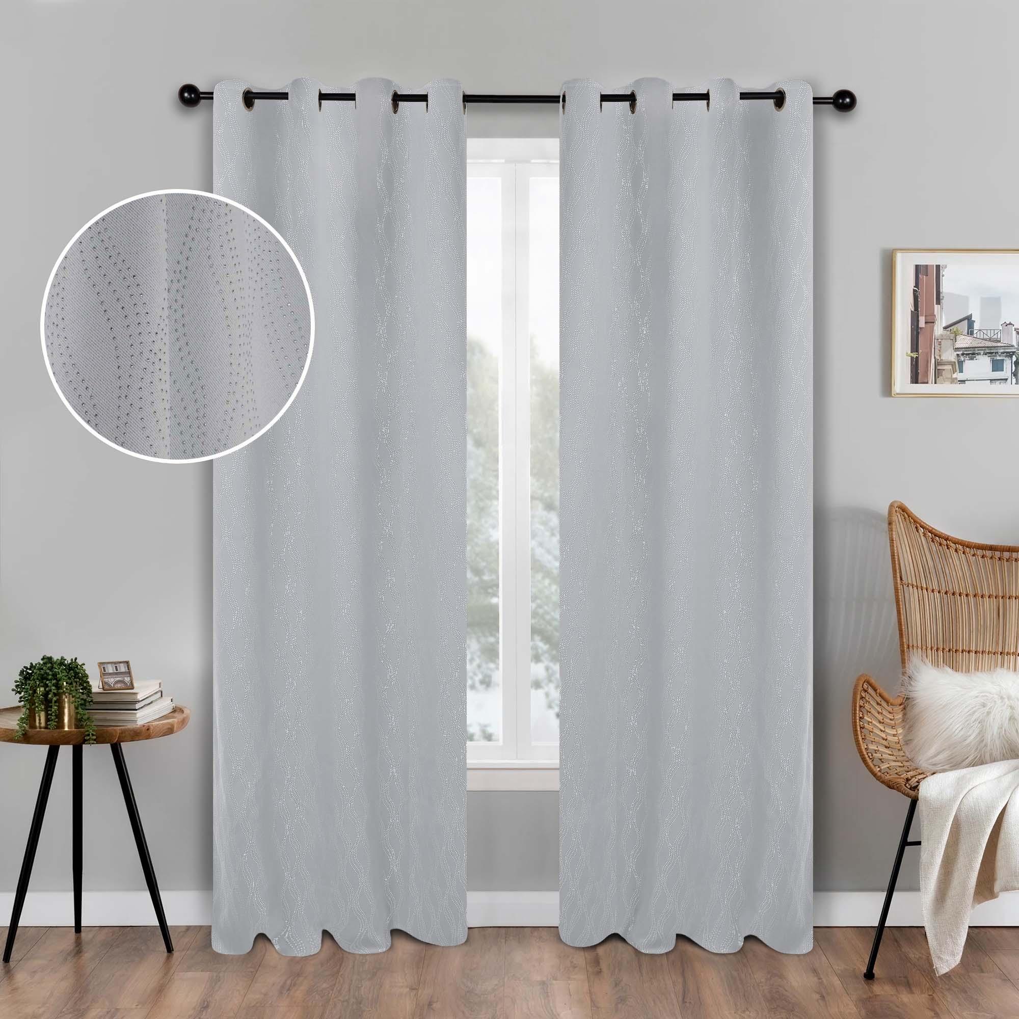 Zuri Textured Waves Room Darkening Blackout Curtains, Set of 2 - Blackout Curtains by Superior