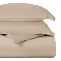 Egyptian Cotton 400 Thread Count Solid Luxury Duvet Cover Set - Tan