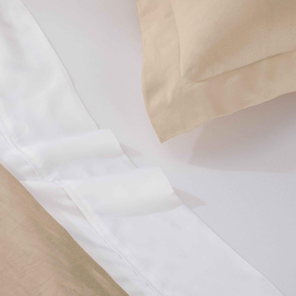 Egyptian Cotton 400 Thread Count Solid Luxury Duvet Cover Set - Tan