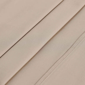 Egyptian Cotton 400 Thread Count Solid Deep Pocket Bed Sheet Set - Tan