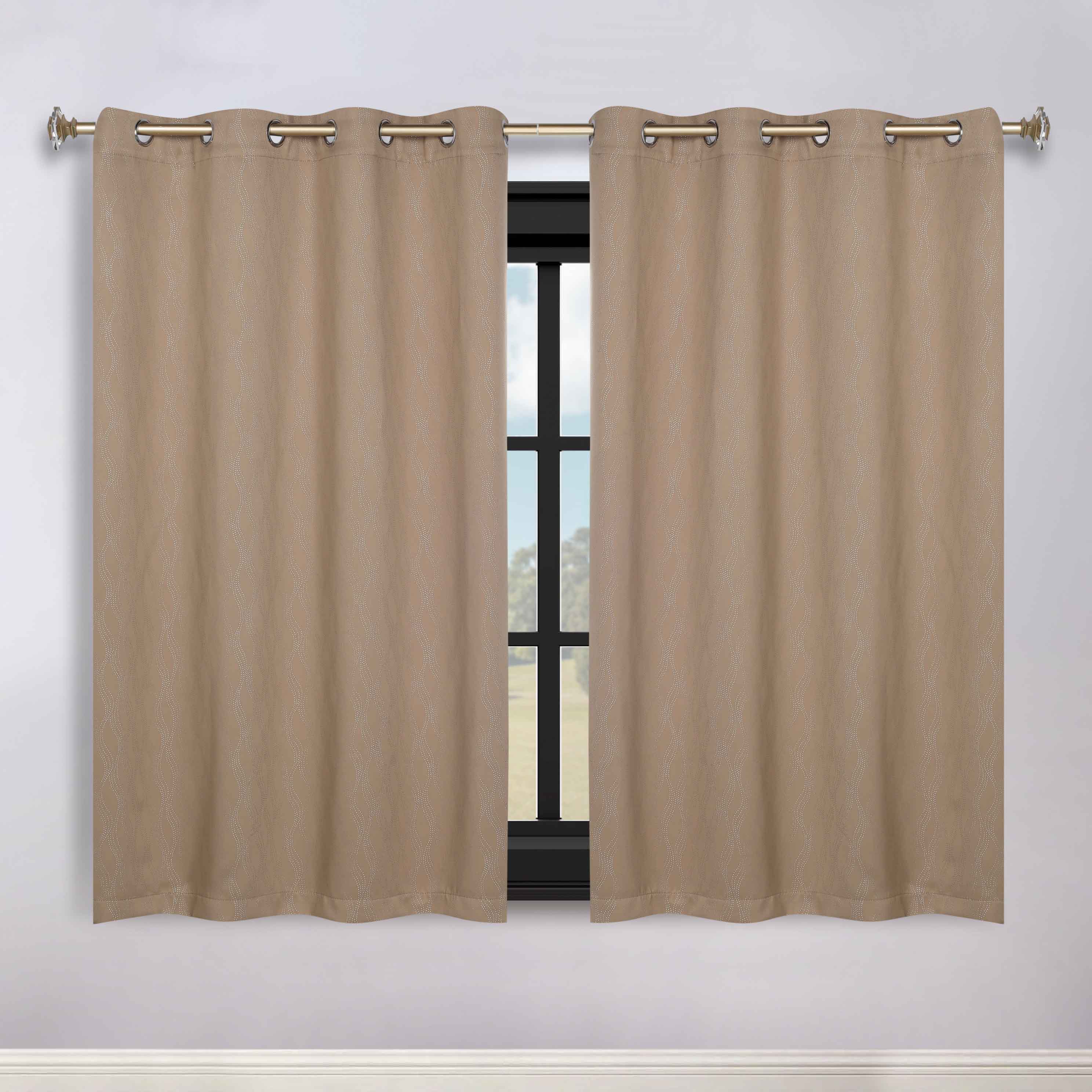 Zuri Textured Waves Room Darkening Blackout Curtains, Set of 2 - Blackout Curtains by Superior