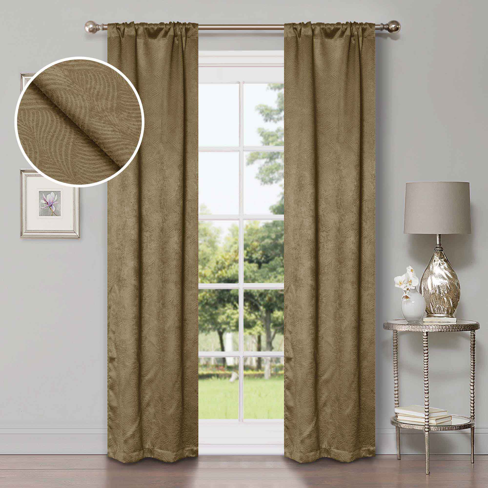 Waverly Geometric Washable Room Darkening Blackout Curtains, Set of 2 - Blackout Curtains by Superior