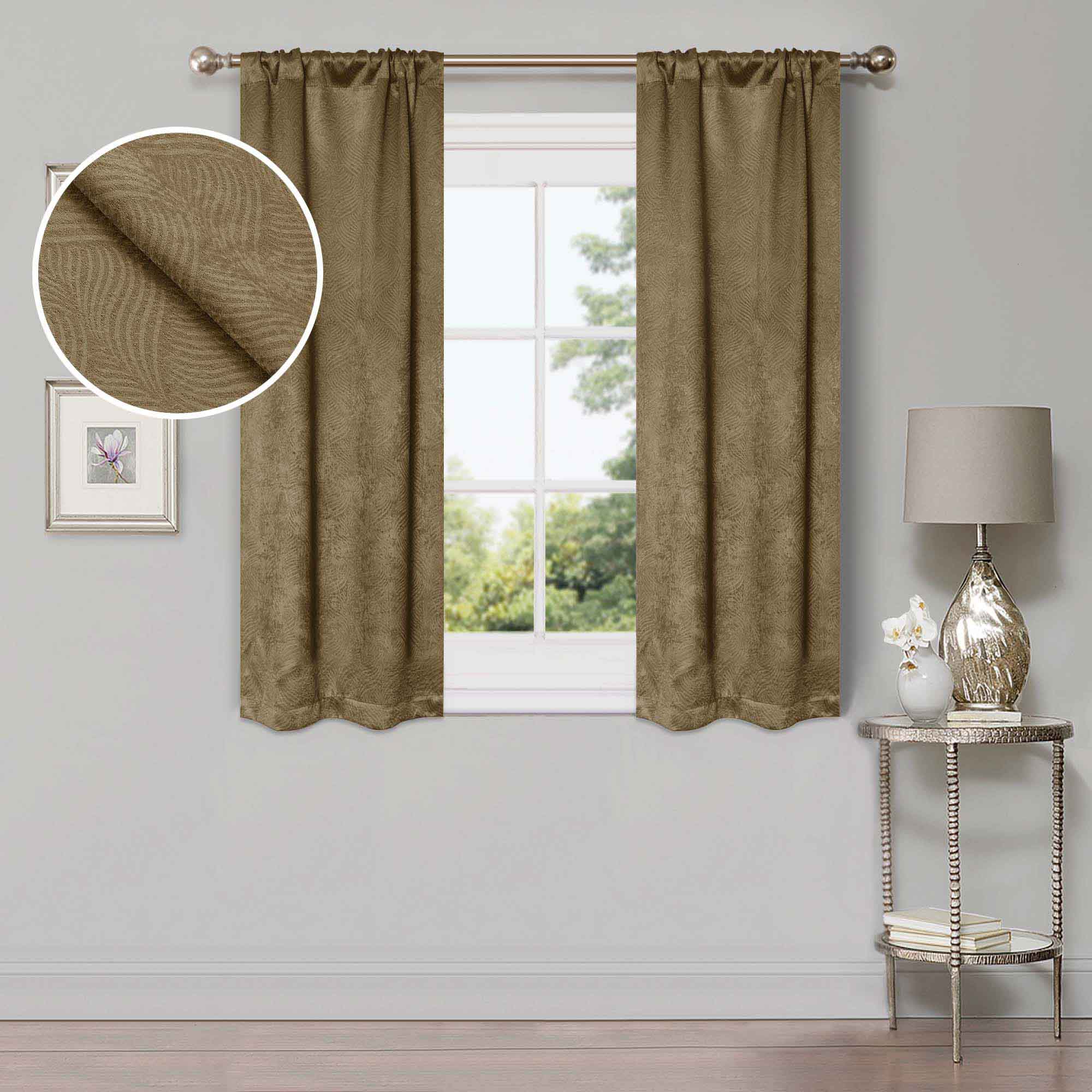 Waverly Geometric Washable Room Darkening Blackout Curtains, Set of 2 - Blackout Curtains by Superior