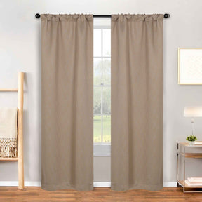 Zuri Textured Waves Room Darkening Blackout Curtains, Set of 2