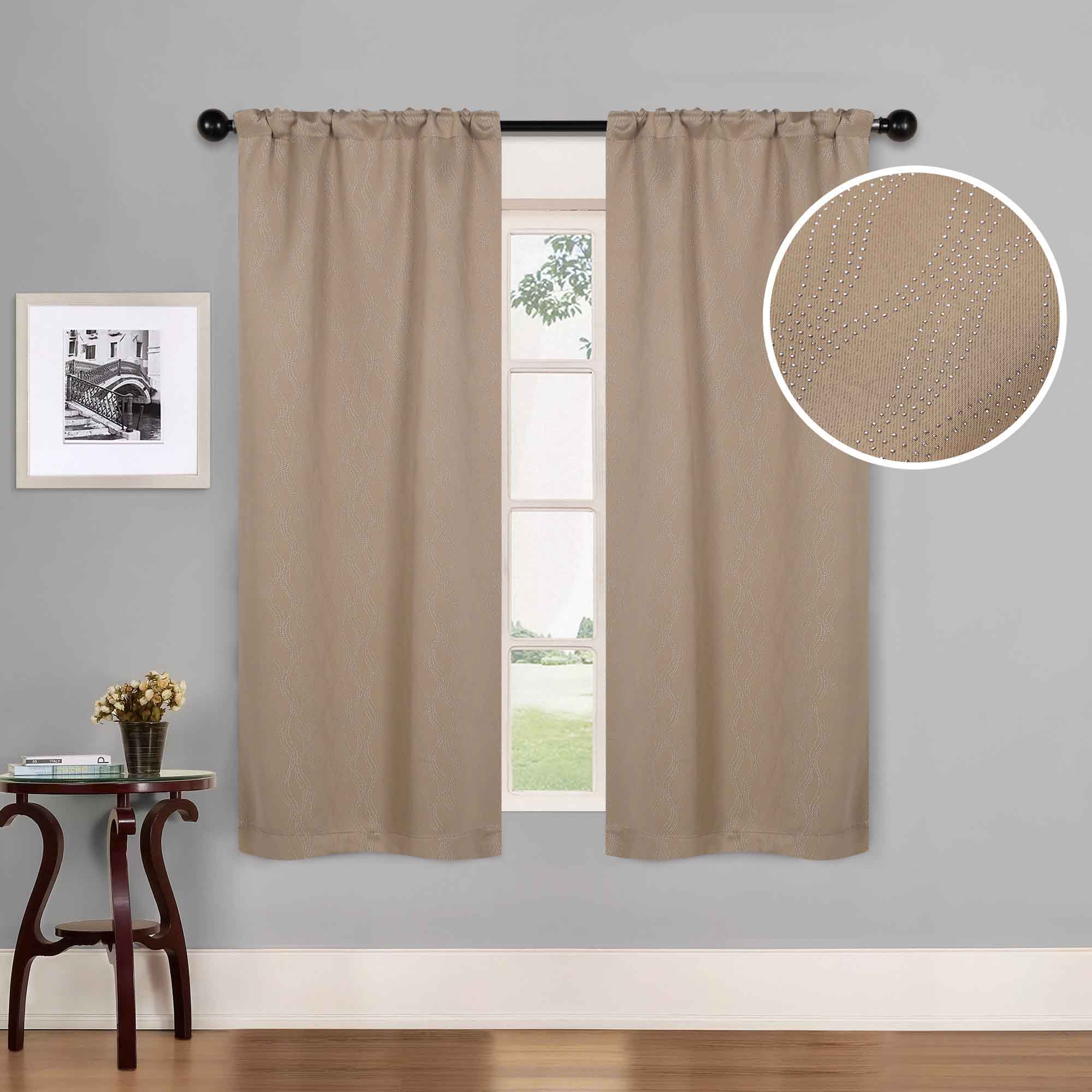 Zuri Textured Waves Room Darkening Blackout Curtains, Set of 2 - Blackout Curtains by Superior