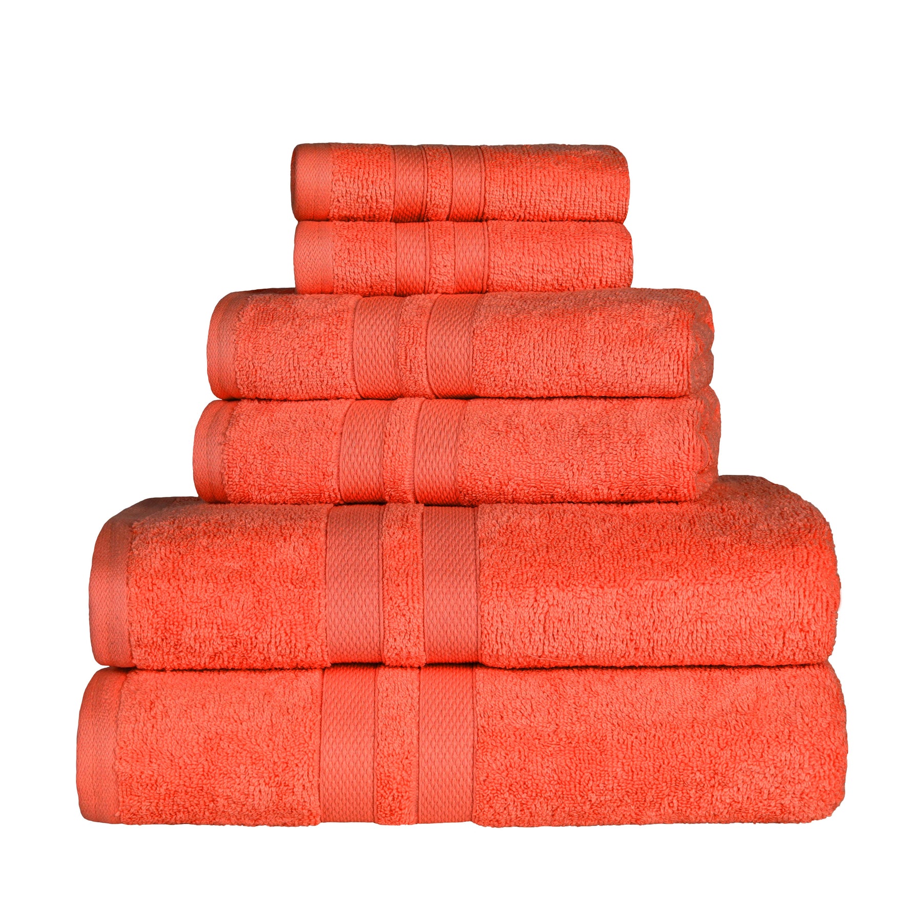 Ultra Soft Cotton Absorbent Solid Assorted 6 Piece Towel Set