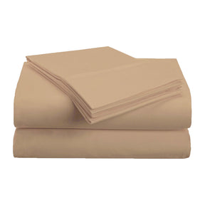 Brushed Microfiber Deep Pocket Breathable 4 Piece Bed Sheet Set - Taupe