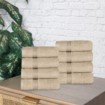 Heritage Egyptian Cotton Plush Luxury Hand Towel Set of 8 - Hand Towel by Superior