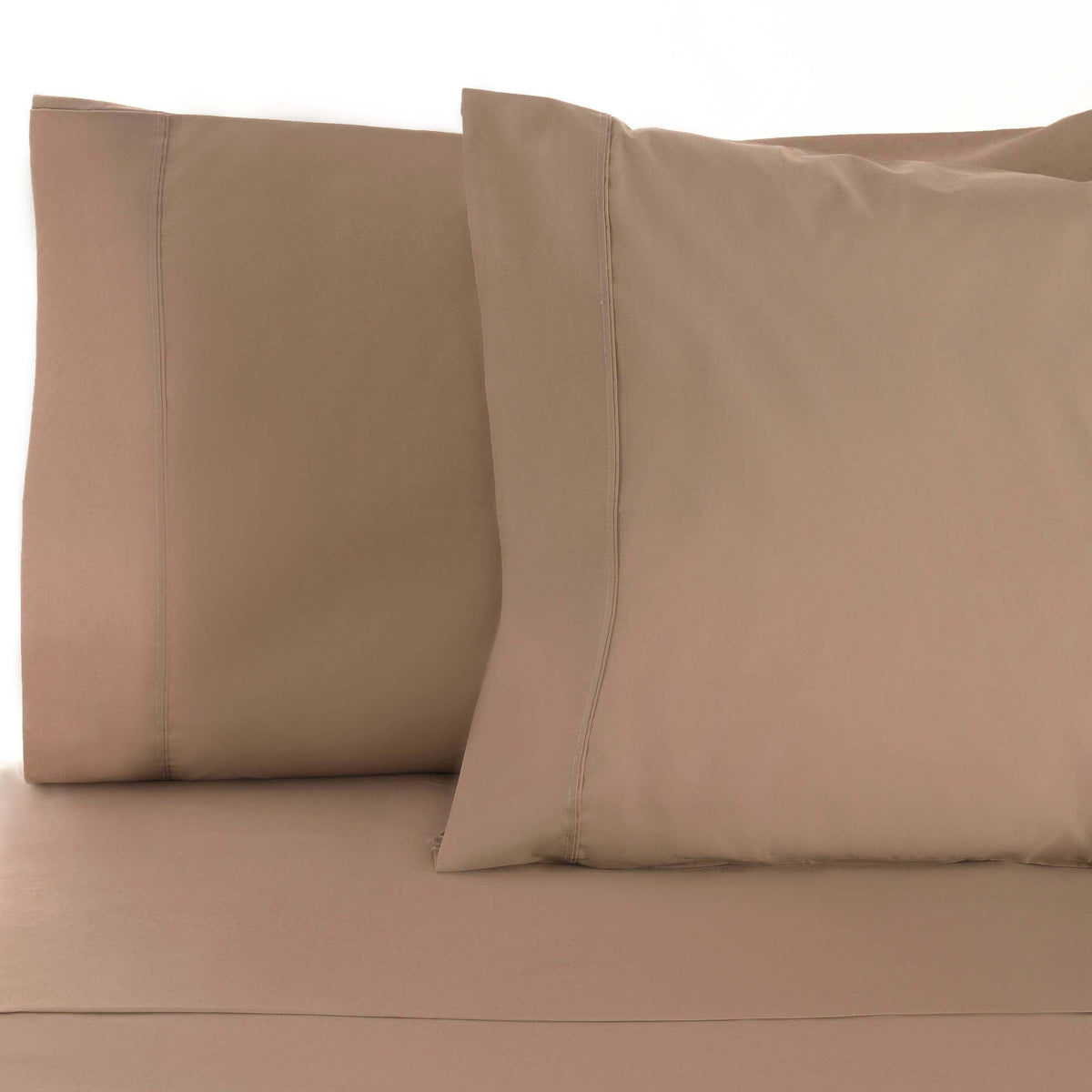 Cotton Blend 800 Thread Count Solid Pillowcase Set of 2 - Taupe