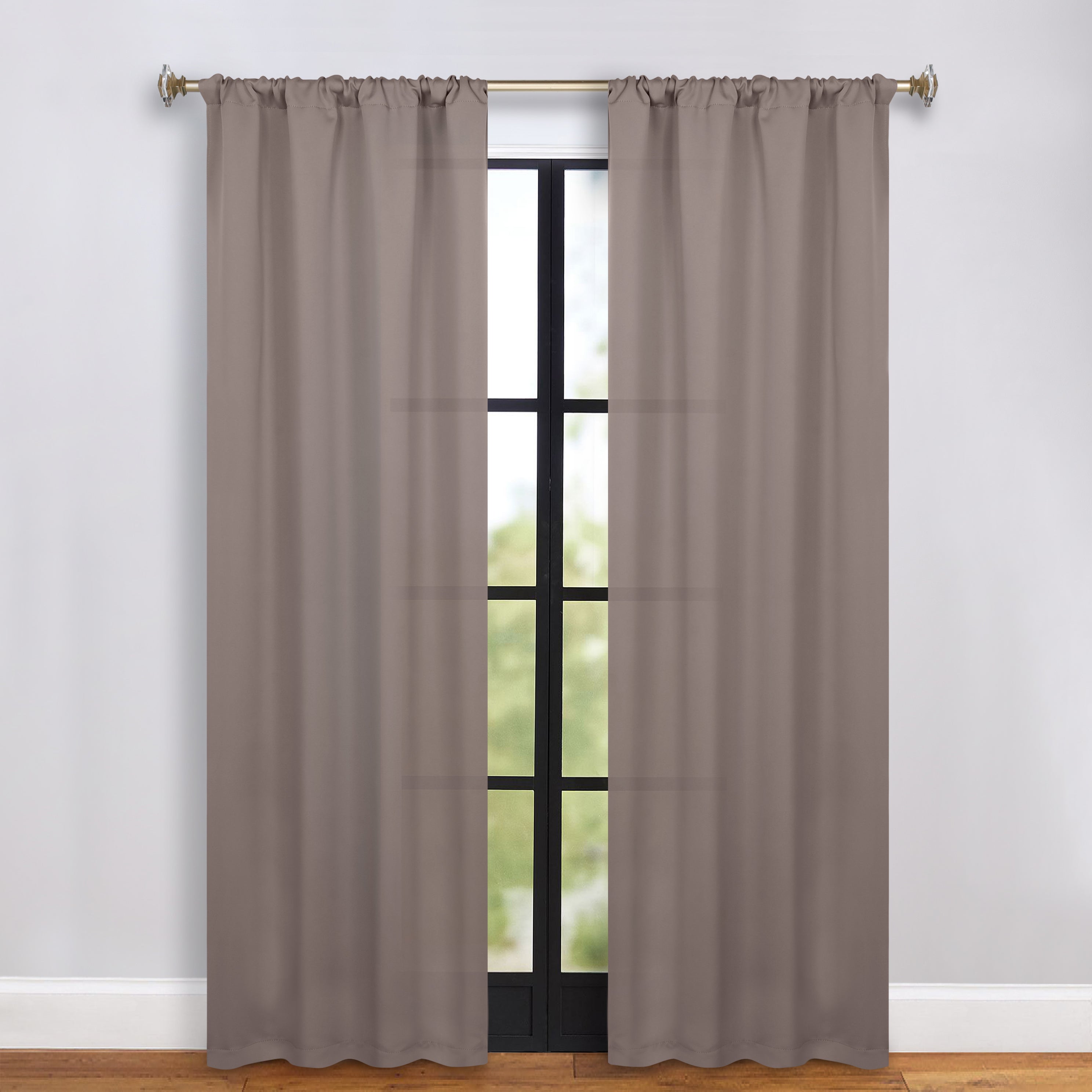 Solid Room Darkening Rod Pocket Blackout Curtain Panels, Set of 2 - Blackout Curtains by Superior