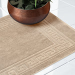 100% Cotton Absorbent Greek Key Border Solid 2 Piece Bath Mat Set - Bath Mats by Superior