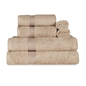 Heritage Egyptian Cotton Plush Absorbent Luxury 6 Piece Towel Set