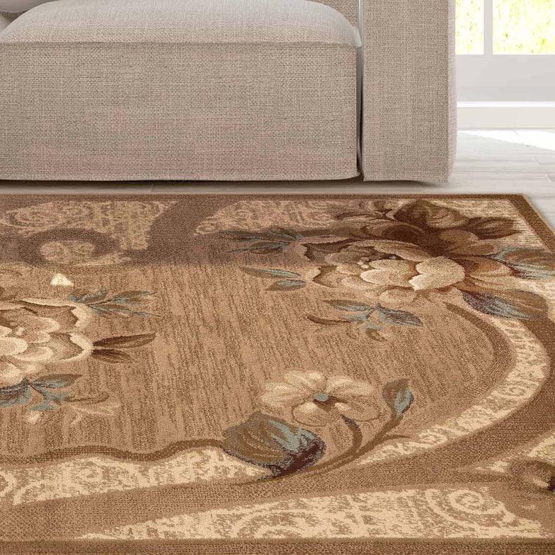 Rinceau Traditional Oversized Floral Border Indoor Area Rug or Runner - Rugs by Superior - Superior 