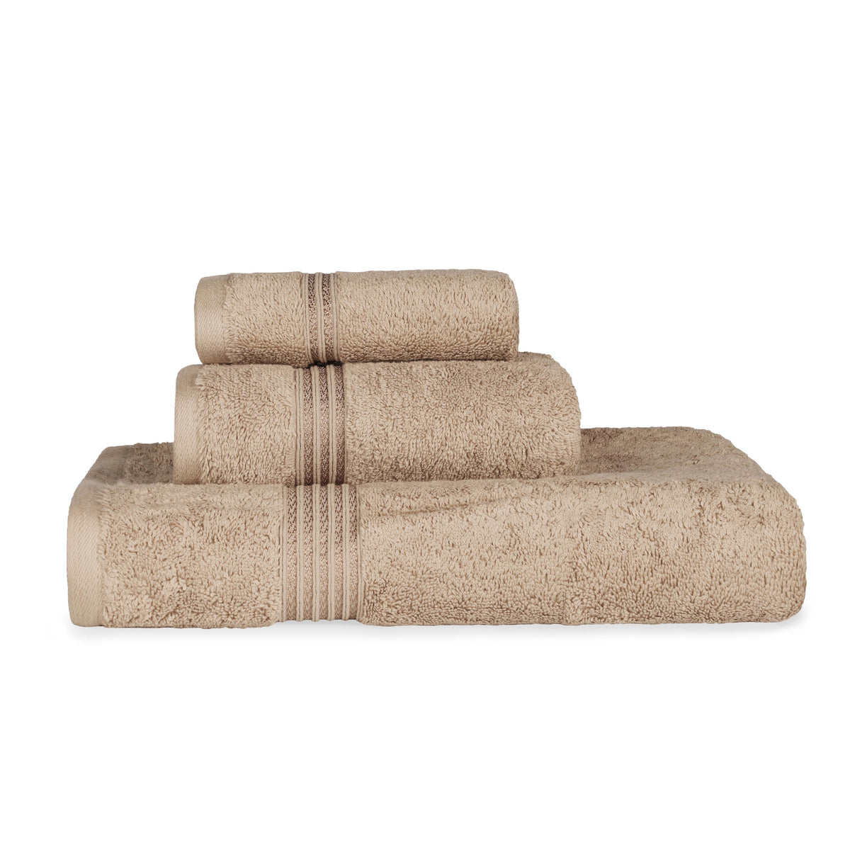 Heritage Egyptian Cotton Plush 3 Piece Absorbent Luxury Towel Set