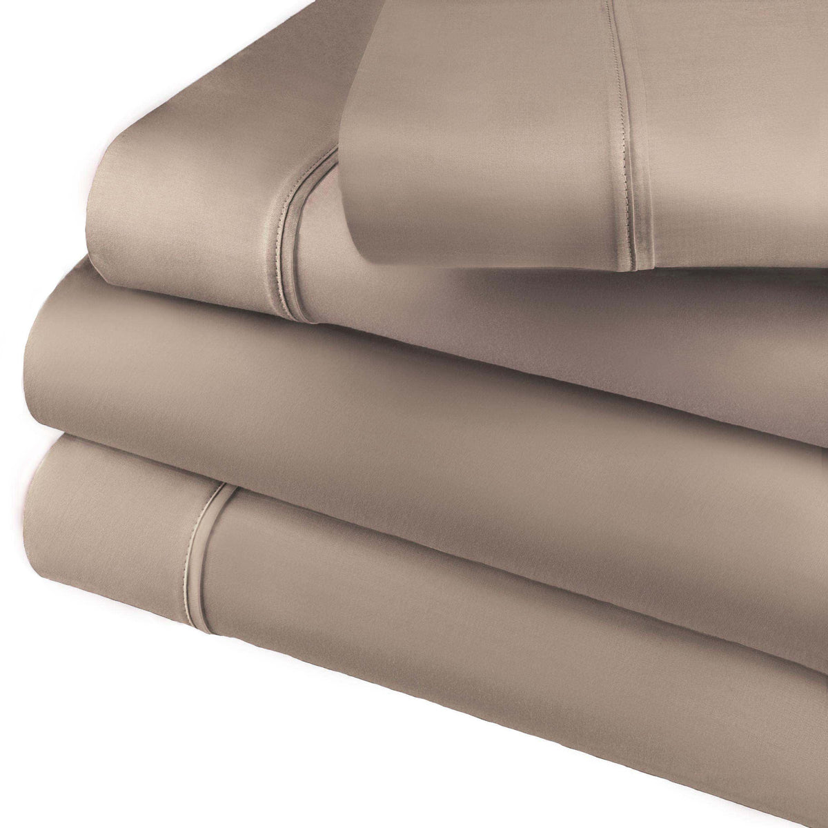 Cotton Blend 800 Thread Count Solid Deep Pocket Bed Sheet Set - Taupe