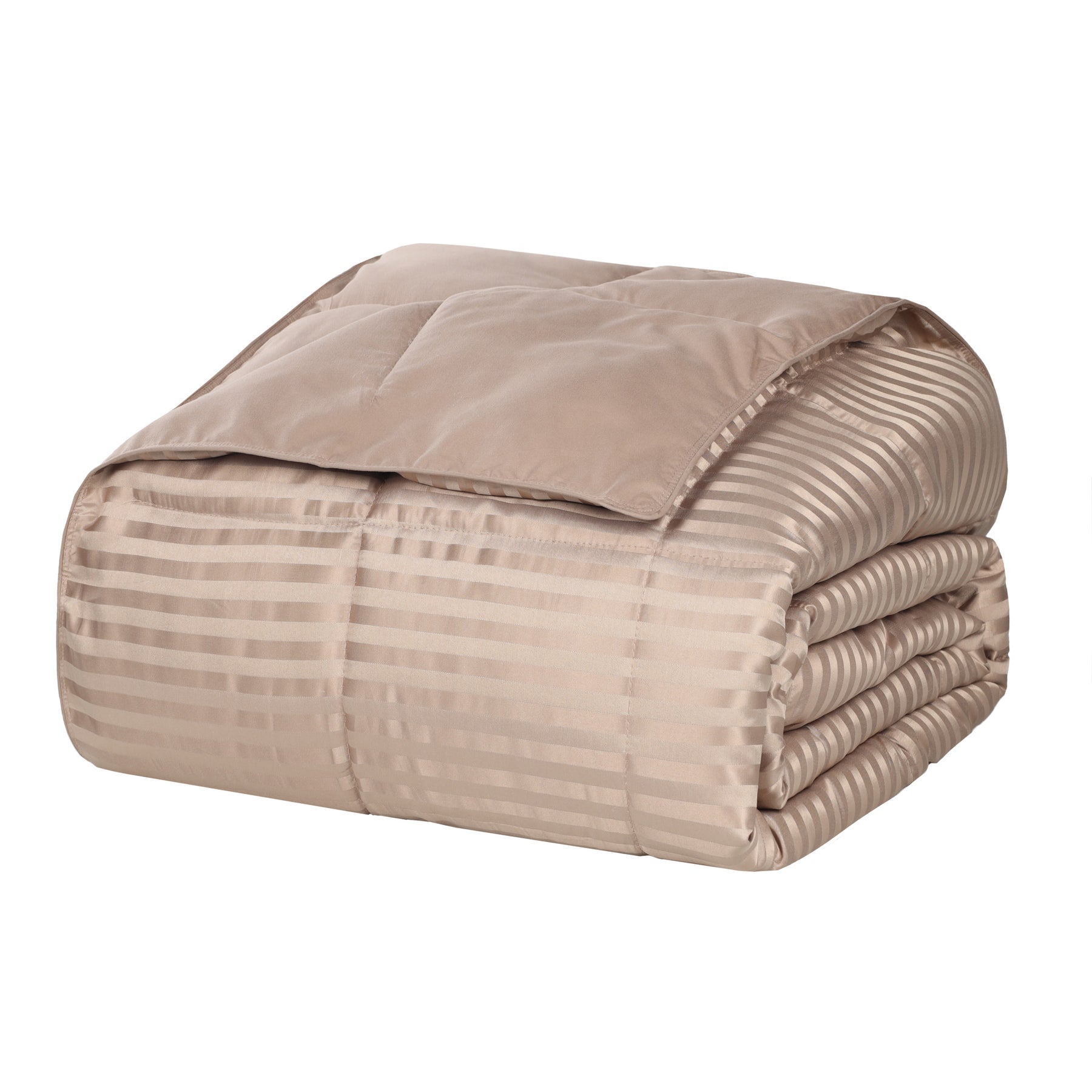 Reversible Down Alternative All-Season Solid Striped Blanket