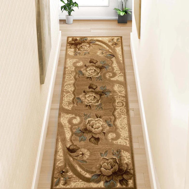 Rinceau Traditional Oversized Floral Border Indoor Area Rug or Runner - Rugs by Superior - Superior 