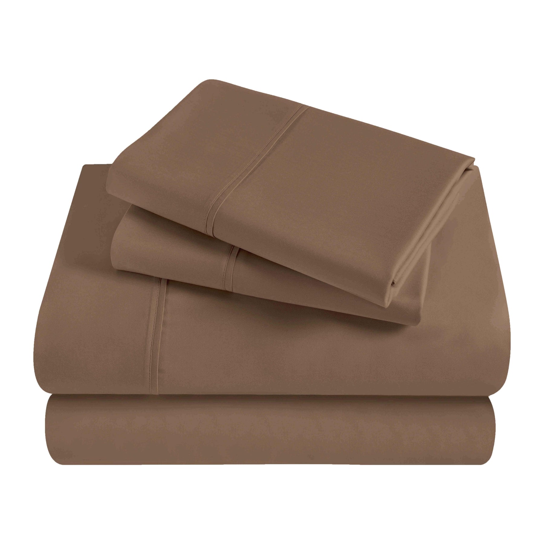 Egyptian Cotton 300 Thread Count Solid Deep Pocket Bed Sheet Set - Taupe