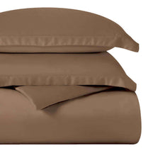 Egyptian Cotton 400 Thread Count Solid Luxury Duvet Cover Set - Taupe