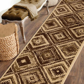 Losange Farmhouse Southwestern Diamonds Indoor Area Rug or Runner - Rugs by Superior - Superior 