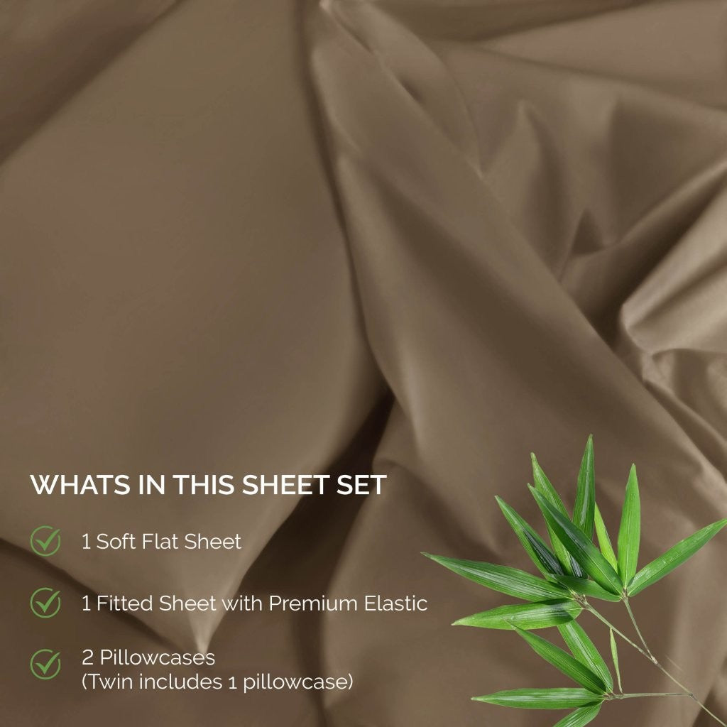 Rayon From Bamboo 300 Thread Count Solid Deep Pocket Sheet Set