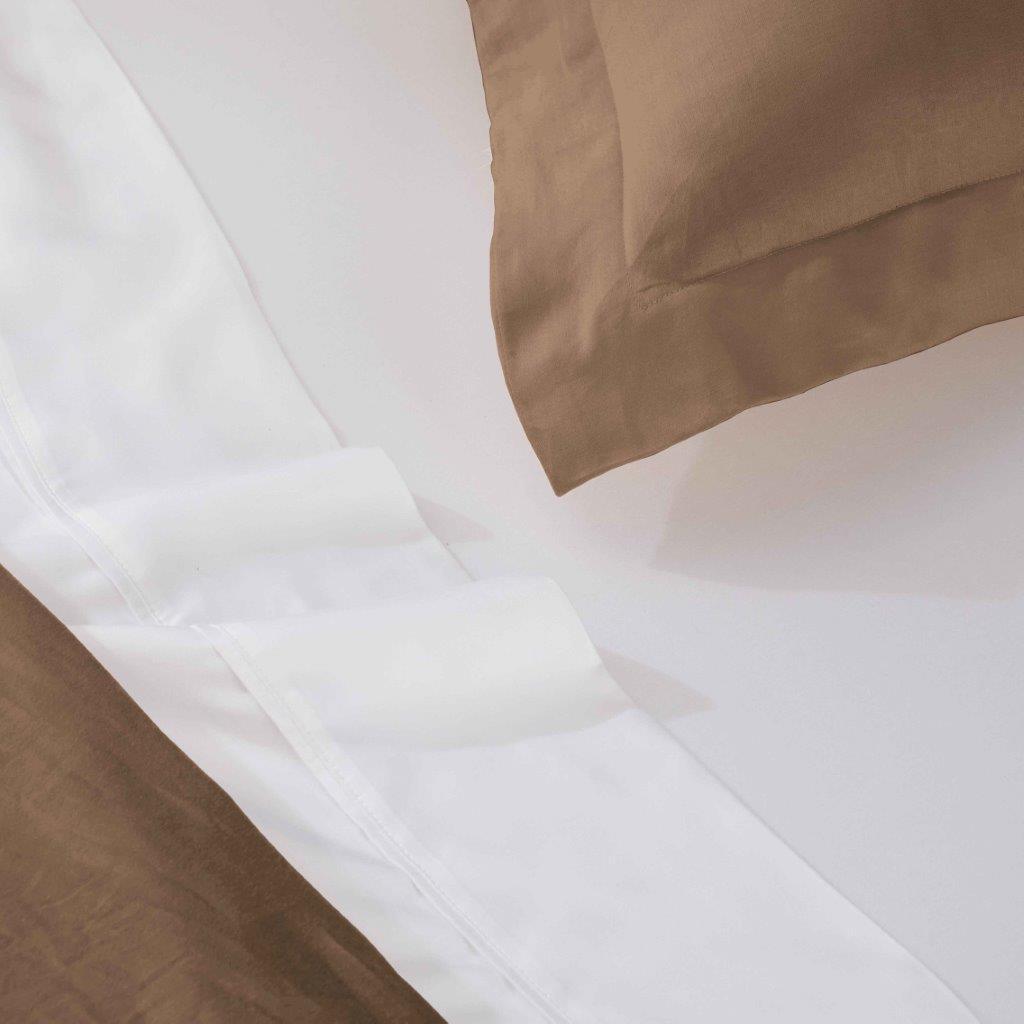 Egyptian Cotton 400 Thread Count Solid Luxury Duvet Cover Set - Taupe