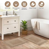 100% Cotton Absorbent Greek Key Border Solid 2 Piece Bath Mat Set - Bath Mats by Superior