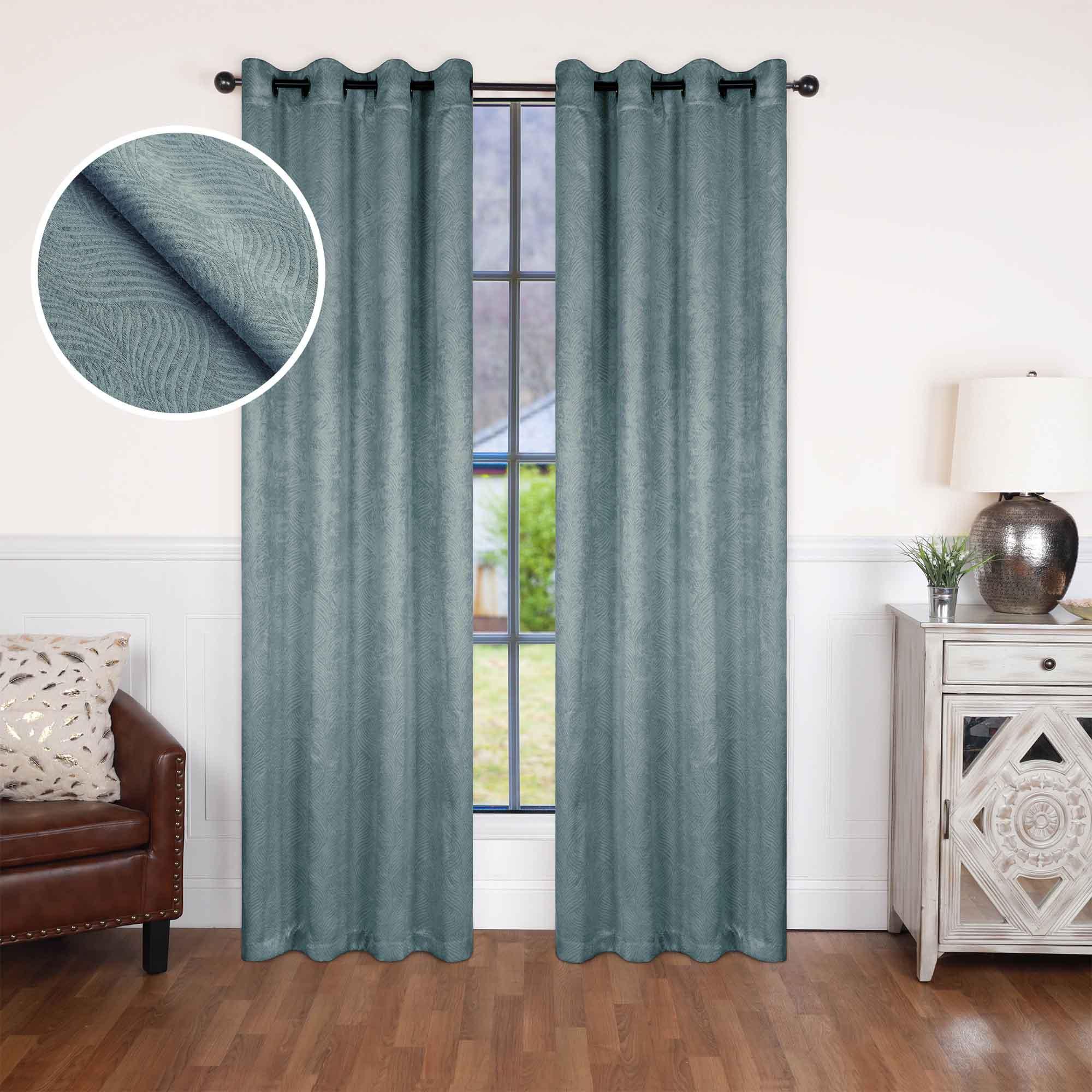 Waverly Geometric Washable Room Darkening Blackout Curtains, Set of 2 - Blackout Curtains by Superior