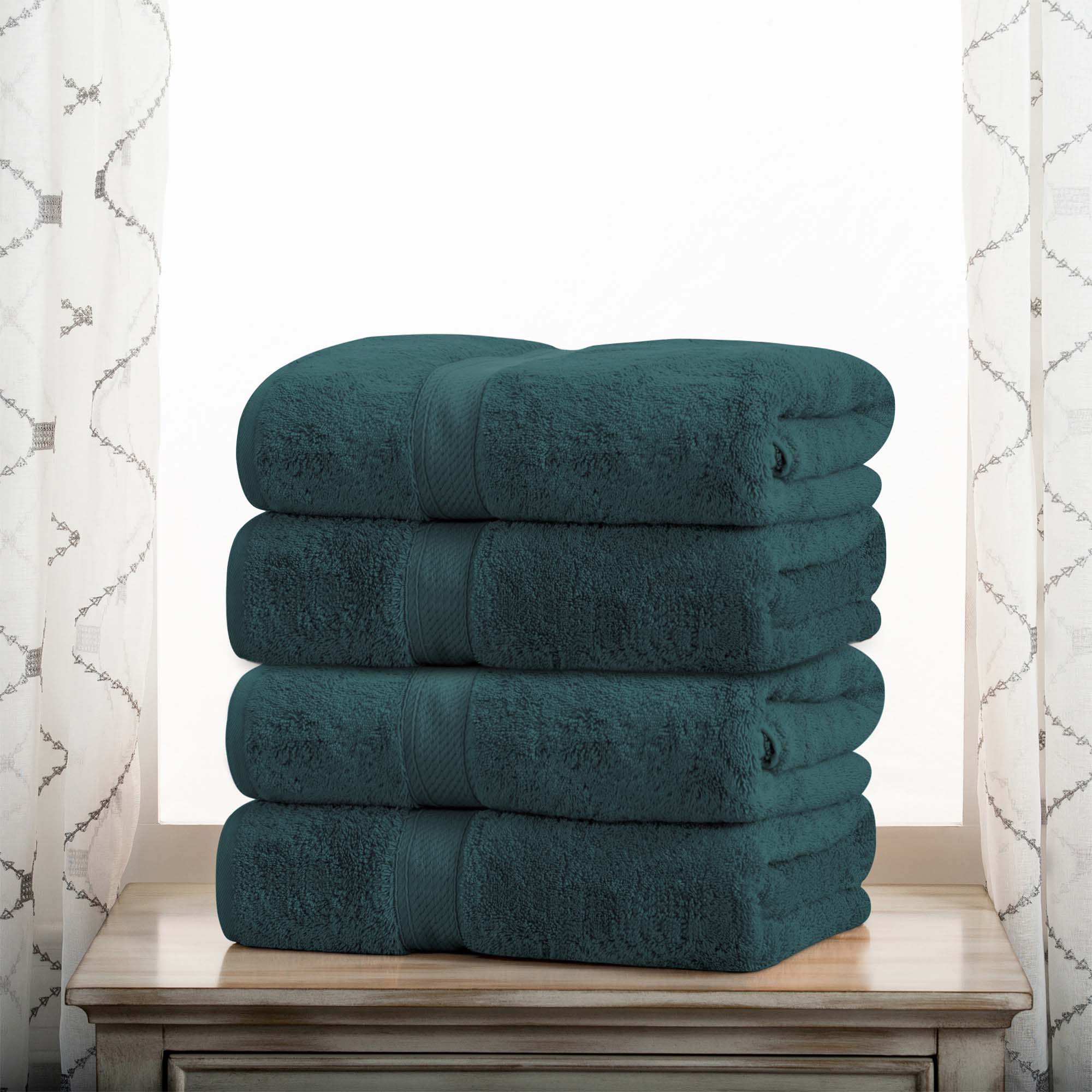 Madison Egyptian Cotton Pile Heavyweight 4 Piece Bath Towel Set - Bath Towel by Superior