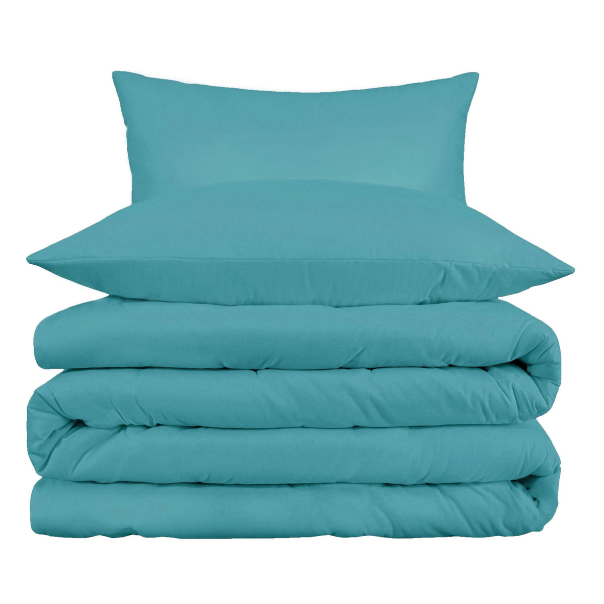 Cotton Blend 800 Thread Count Solid Duvet Cover Set - Teal