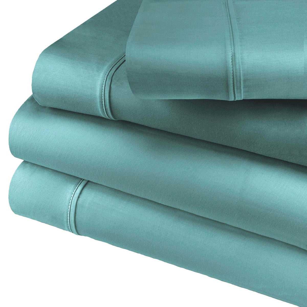 Cotton Blend 800 Thread Count Solid Deep Pocket Bed Sheet Set - Teal